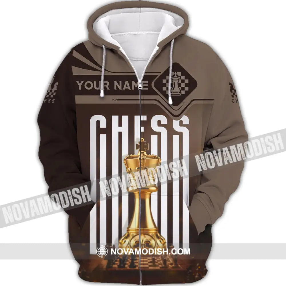 Unisex Shirt - Custom Chess Player 3D Shirt Zipper Hoodie / S T-shirt