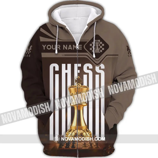 Unisex Shirt - Custom Chess Player 3D Shirt Zipper Hoodie / S T-shirt