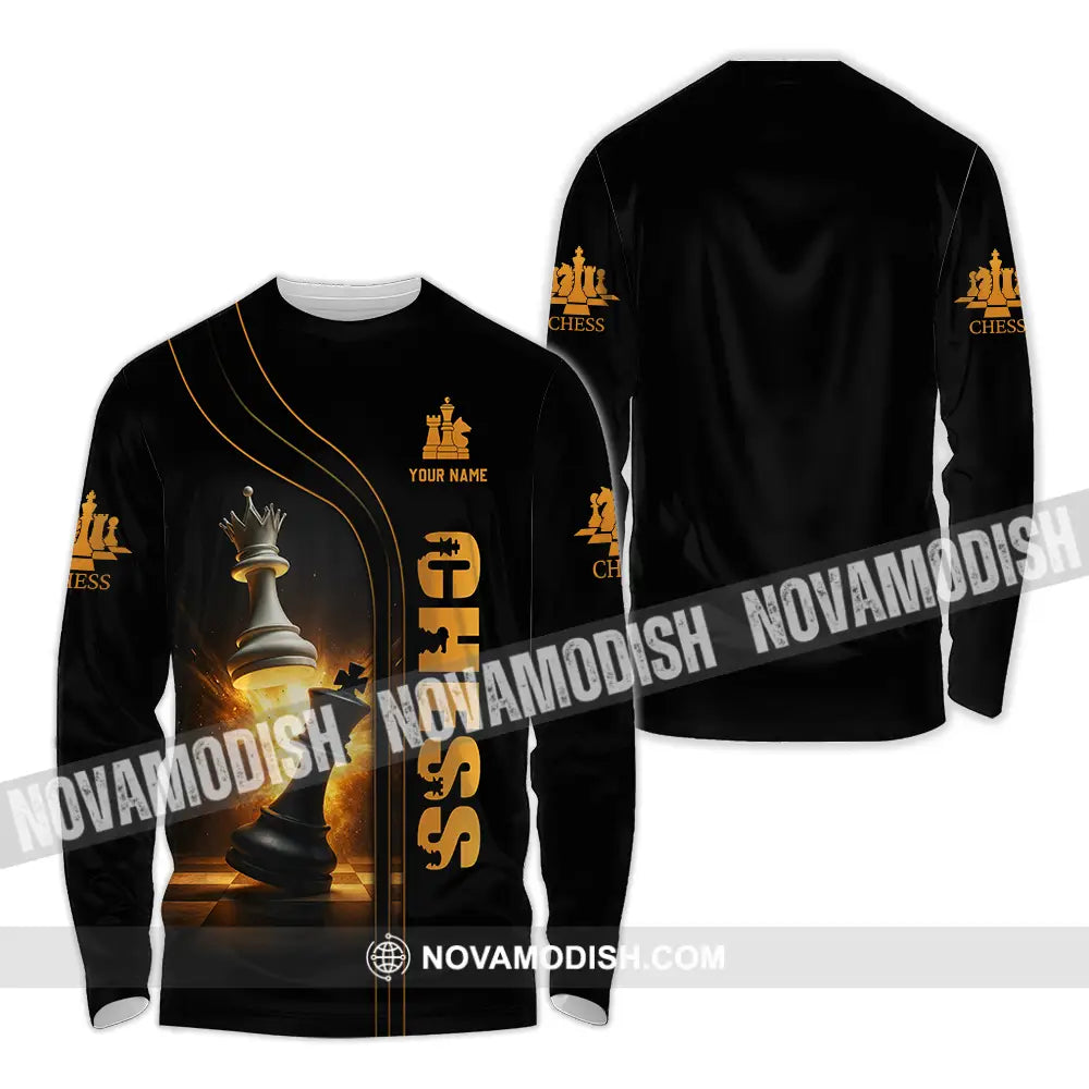 Unisex Shirt - Custom Chess Player Shirt Long Sleeve Shirt / S T-shirt