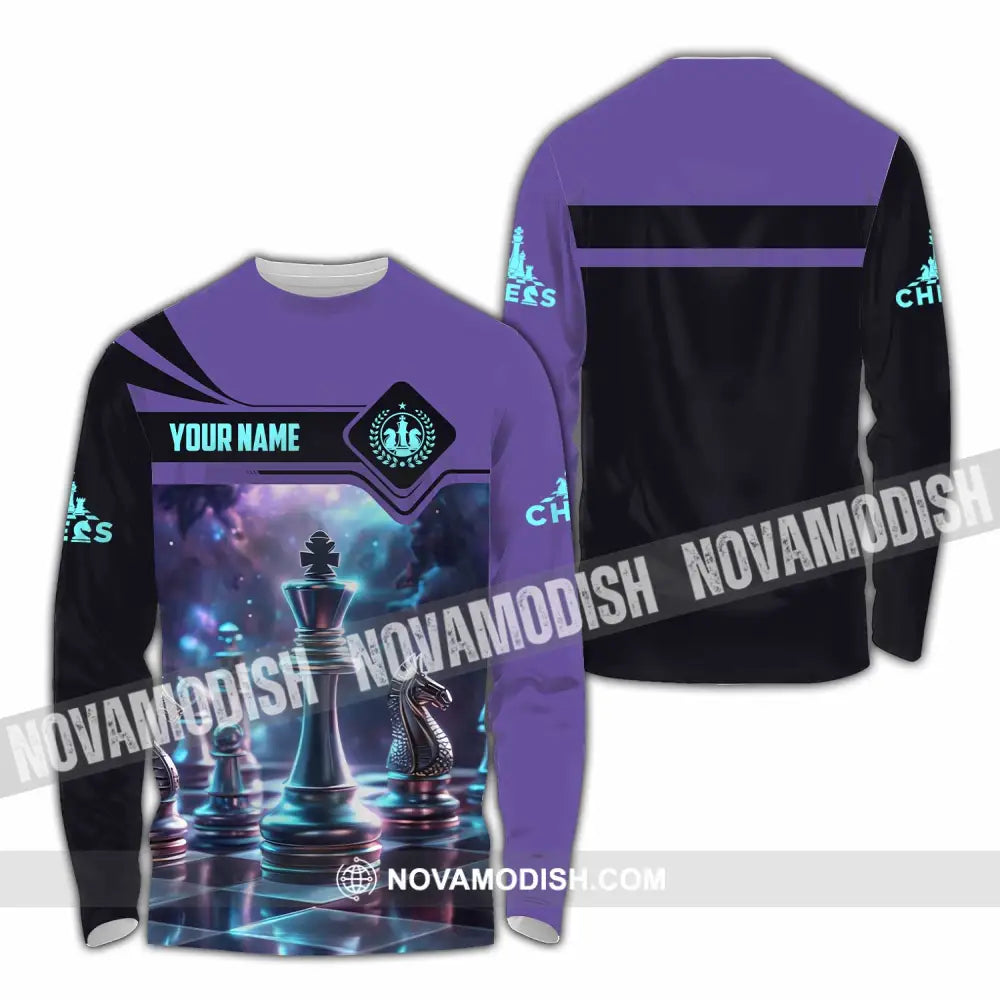 Unisex Shirt - Custom Chess Player Shirt Long Sleeve Shirt / S T-shirt