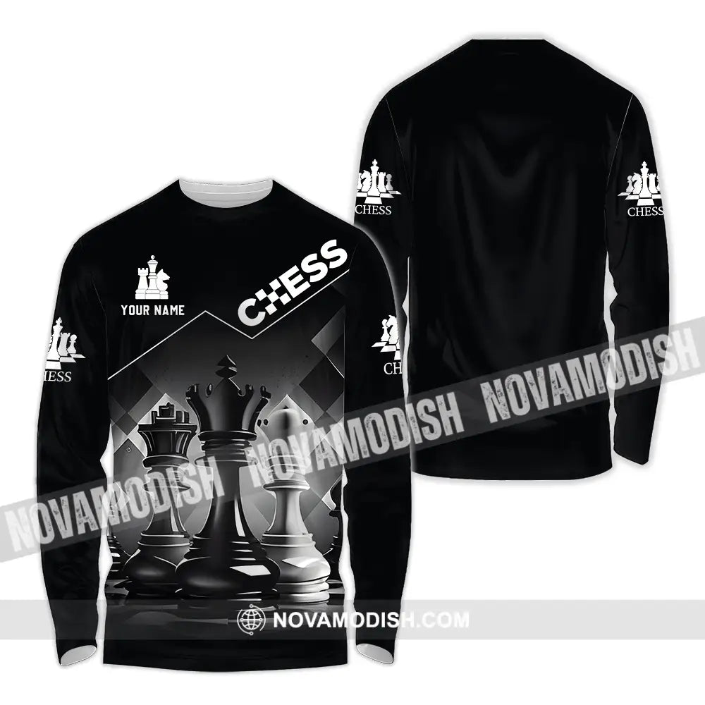 Unisex Shirt - Custom Chess Player Shirt Long Sleeve Shirt / S T-shirt