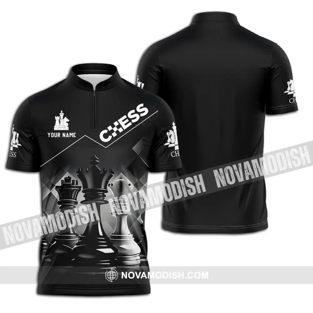 Unisex Shirt - Custom Chess Player Shirt Zipper Polo Shirt / S T-shirt