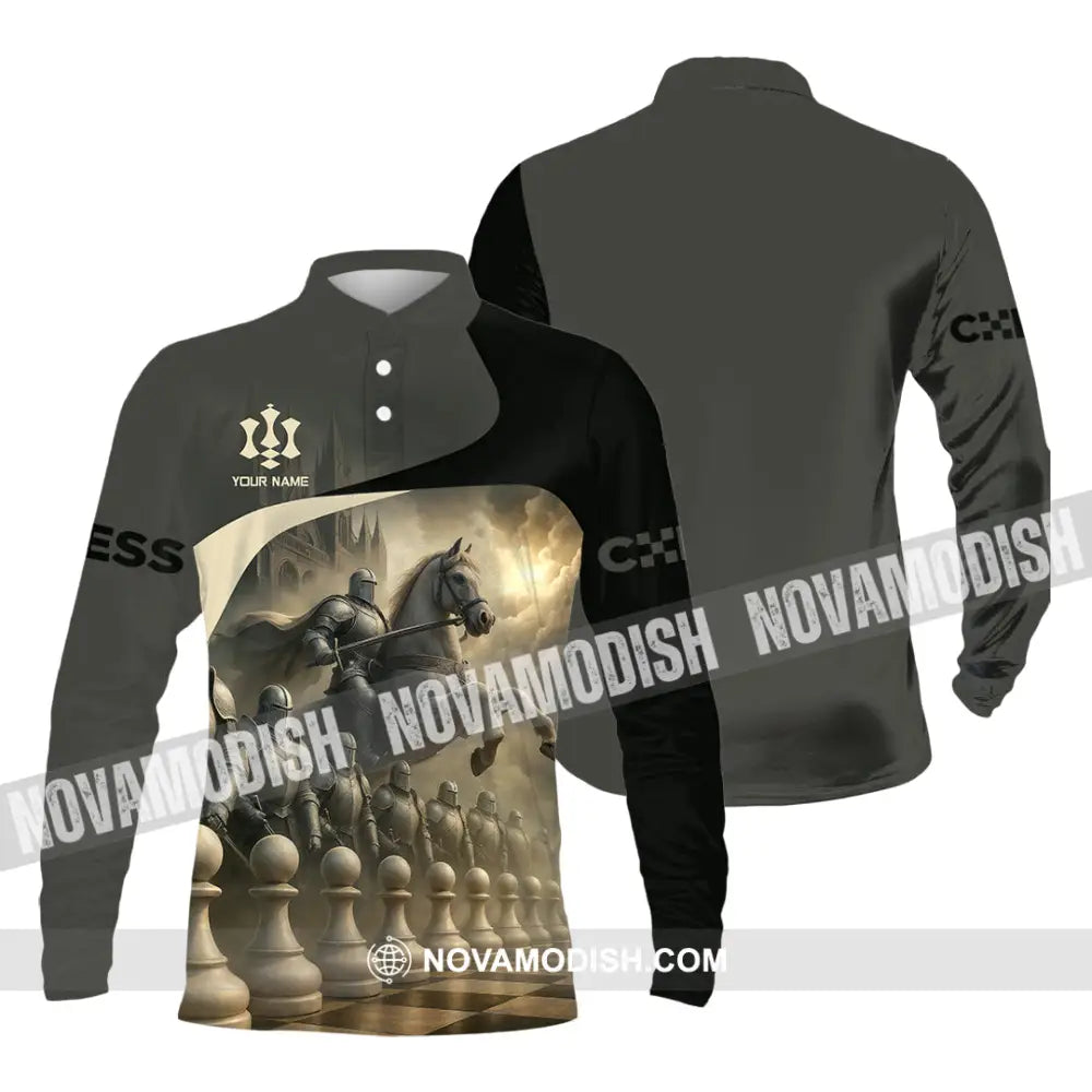Unisex Shirt - Custom Chess Sport Shirt Long Sleeve Polo / S T-shirt