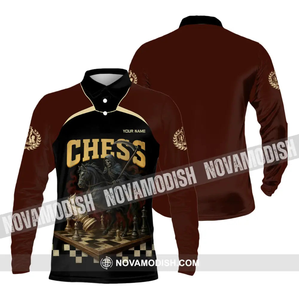 Unisex Shirt - Custom Chess Sport Shirt Long Sleeve Polo / S T-shirt
