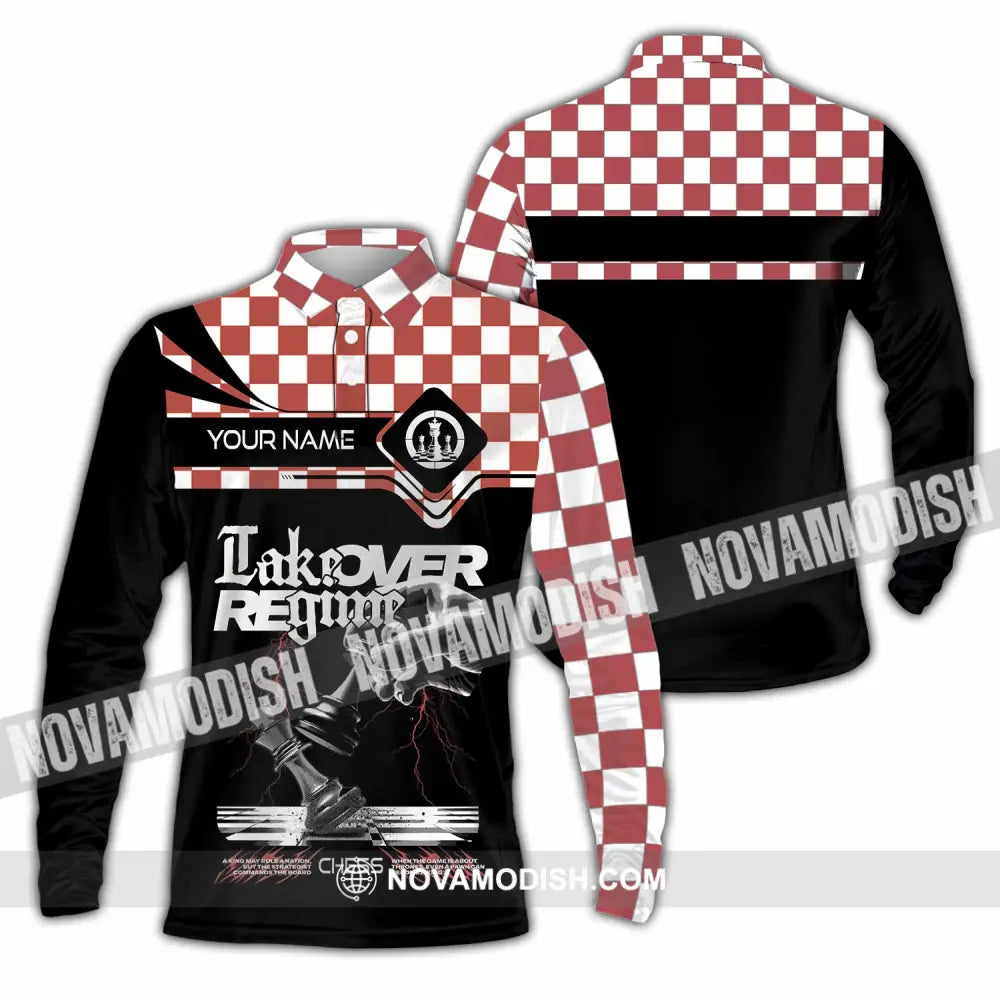 Unisex Shirt - Custom Chess Sport Shirt Long Sleeve Polo / S T-shirt