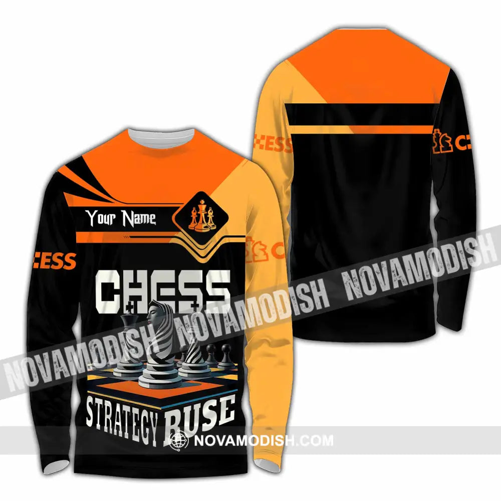 Unisex Shirt - Custom Chess Strategy Ruse Shirt Long Sleeve Shirt / S T-shirt