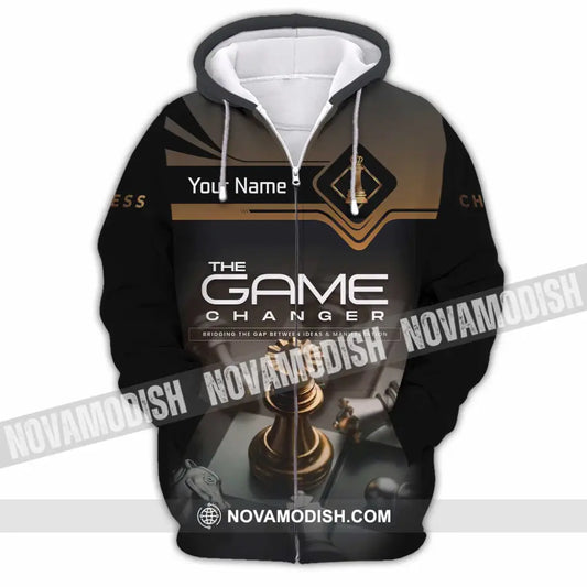 Unisex Shirt - Custom Chess The Game Changer 3D Shirt Zipper Hoodie / S T-shirt