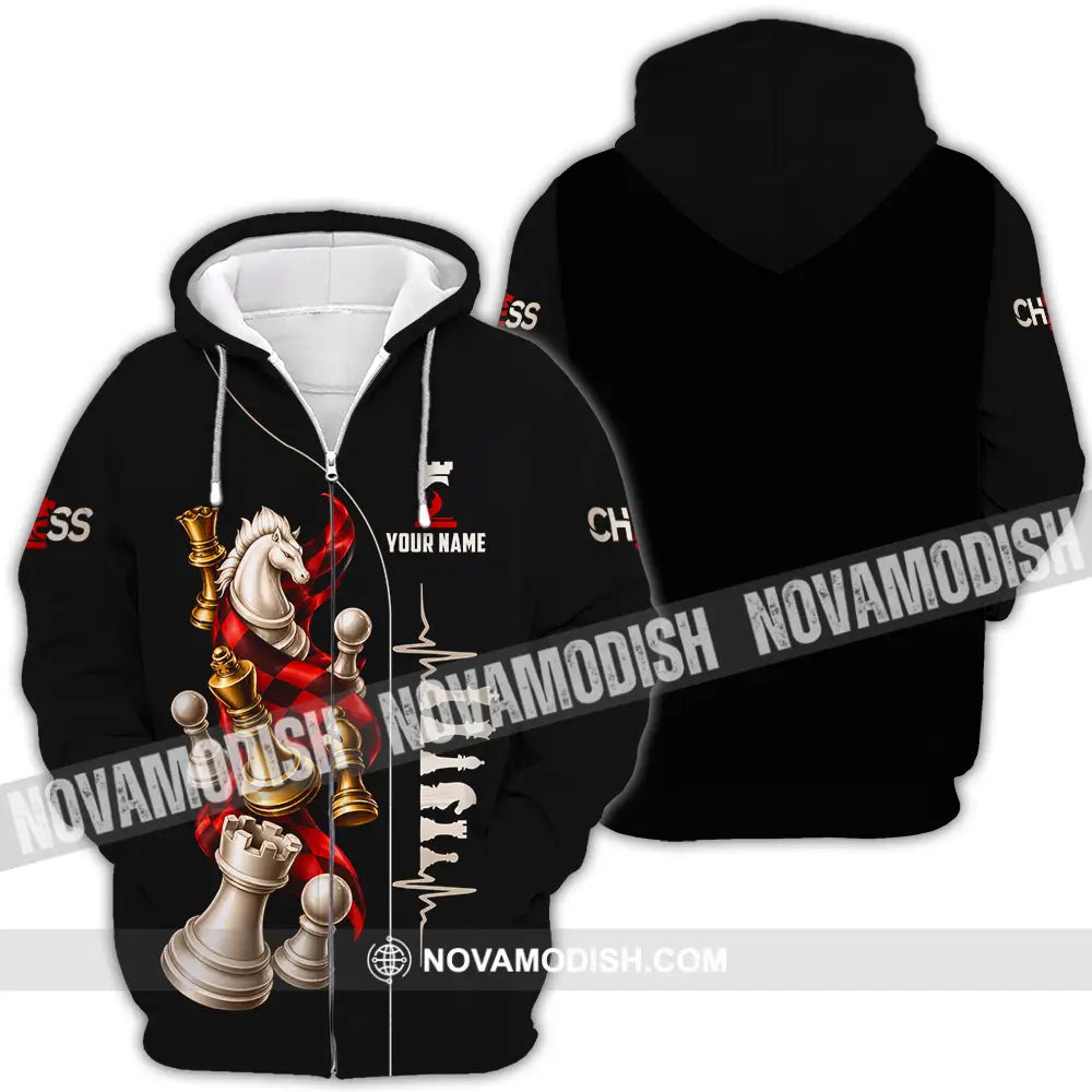 Unisex Shirt - Custom Chess Shirt - Zipper Hoodie / S - T-shirt