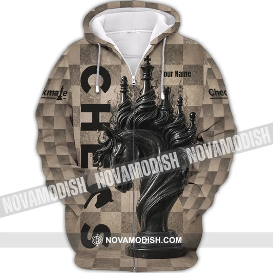 Unisex Shirt - Custom Chess Shirt - Zipper Hoodie / S - T-shirt