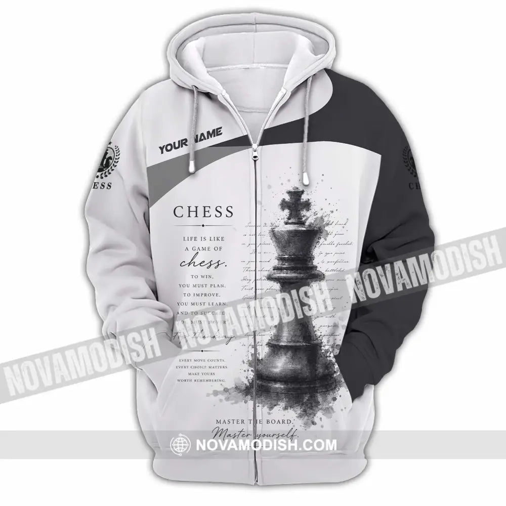 Unisex Shirt - Custom Chess Shirt - Zipper Hoodie / S - T-shirt