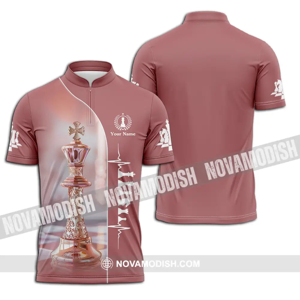 Unisex Shirt - Custom Chess Shirt Zipper Polo Shirt / S T-shirt