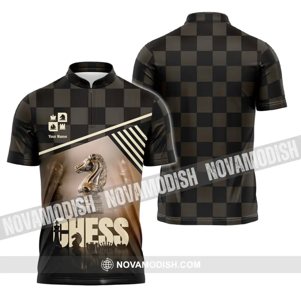 Unisex Shirt - Custom Chess Shirt Zipper Polo Shirt / S T-shirt