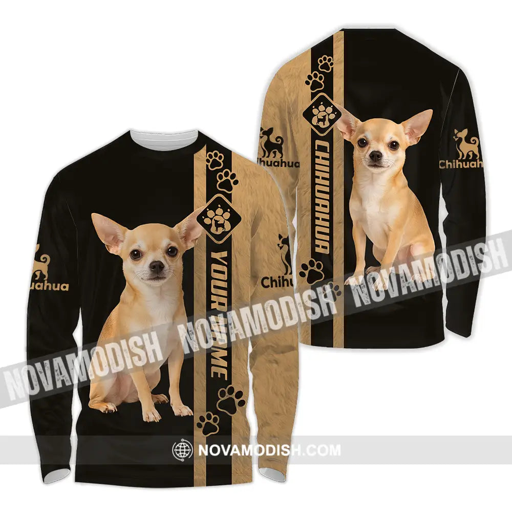 Unisex Shirt - Custom Chihuahua Shirt Long Sleeve Shirt / S T-shirt