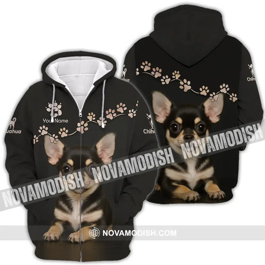 Unisex Shirt - Custom Chihuahua Shirt Zipper Hoodie / S T-shirt