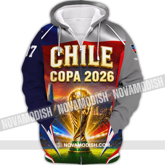 Unisex Shirt - Custom Chile Copa 2026 Shirt - Zipper Hoodie / S - T-shirt