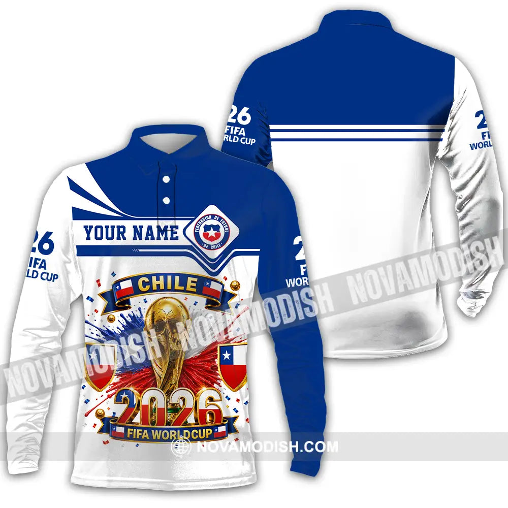 Unisex Shirt - Custom Chile World Cup 2026 Shirt - Long Sleeve Polo / S - T-shirt