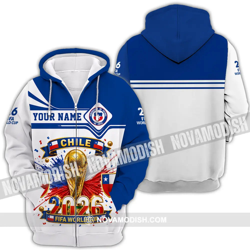 Unisex Shirt - Custom Chile World Cup 2026 Shirt - Zipper Hoodie / S - T-shirt