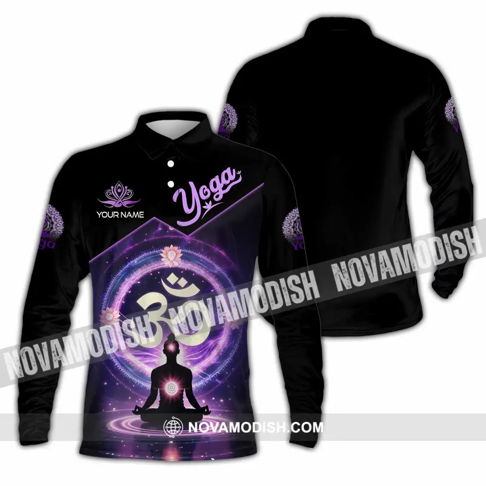 Unisex Shirt - Custom Chill Relax Yoga Shirt Long Sleeve Polo / S T-shirt