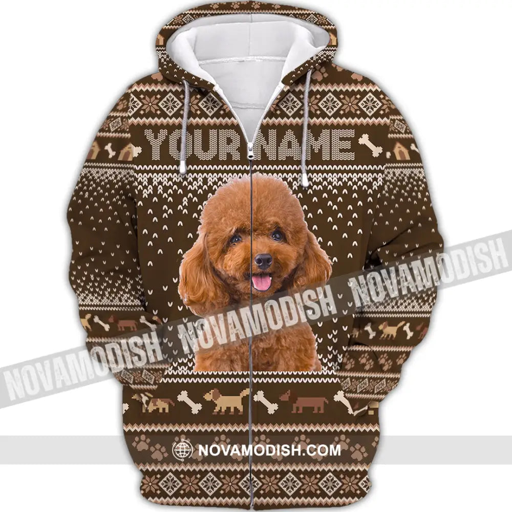 Unisex Shirt - Custom Christmas Pet 3D Shirt Zipper Hoodie / S T-shirt