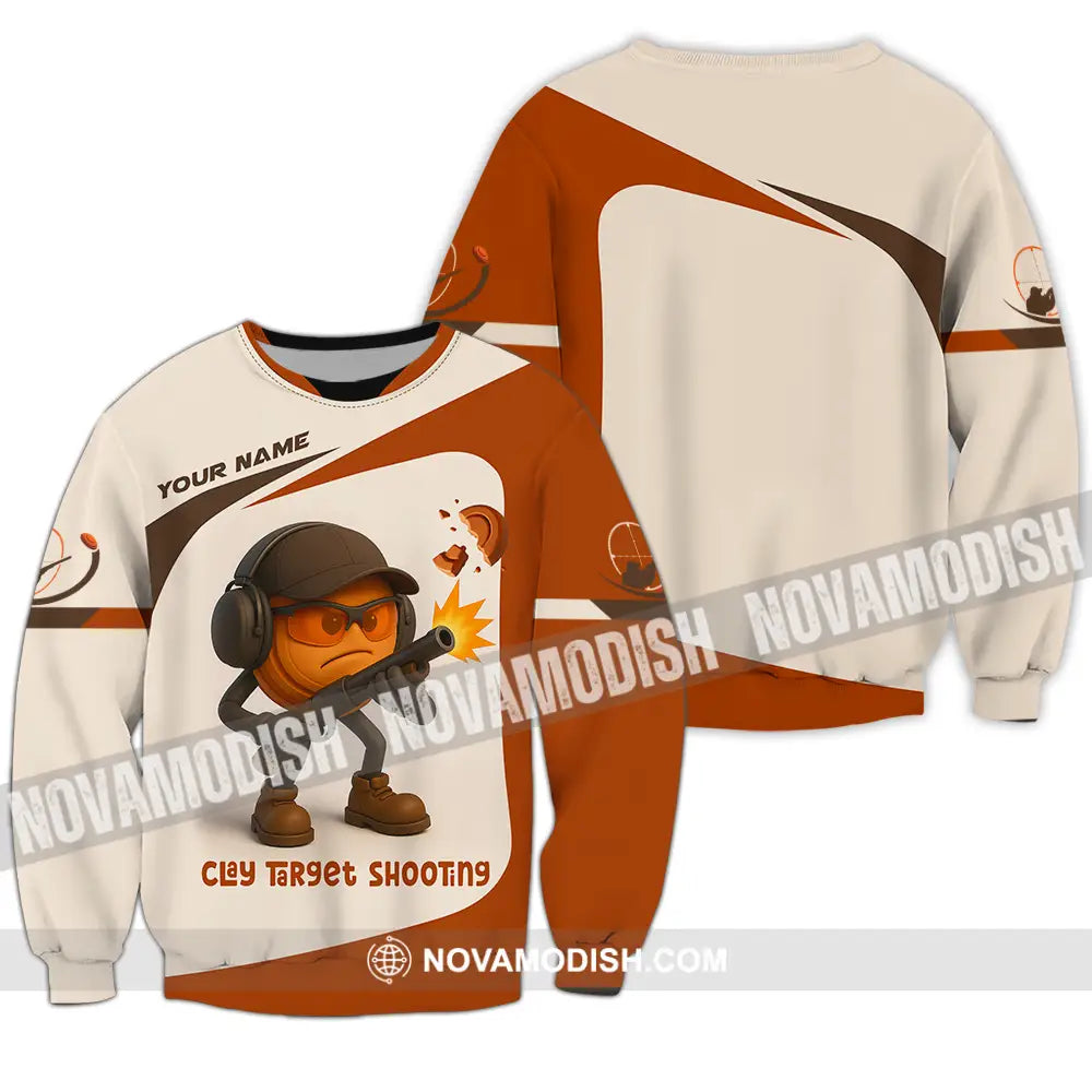 Unisex Shirt - Custom Clay Target Shooting Shirt Long Sleeve / S T-shirt