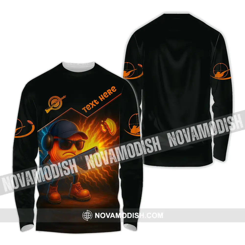 Unisex Shirt - Custom Clay Target Shooting Shirt Long Sleeve Shirt / S T-shirt