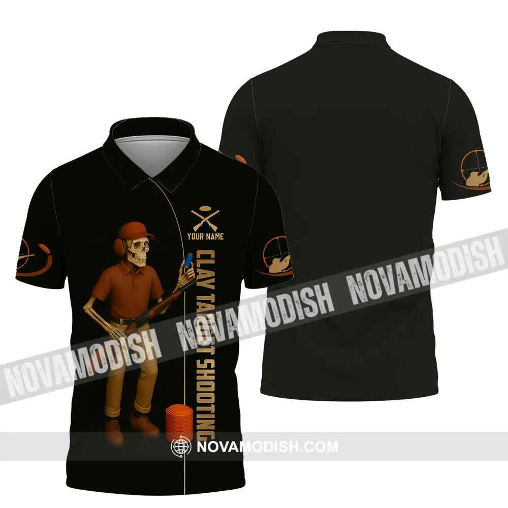 Unisex Shirt - Custom Clay Target Shooting Shirt Polo Shirt / S T-shirt