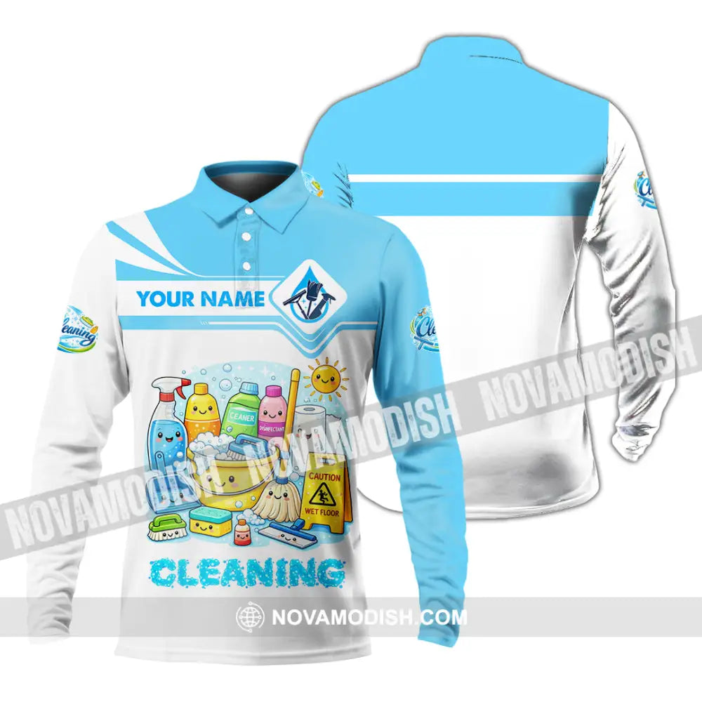 Unisex Shirt - Custom Cleaning Shirt - Long Sleeve Polo / S - T-shirt