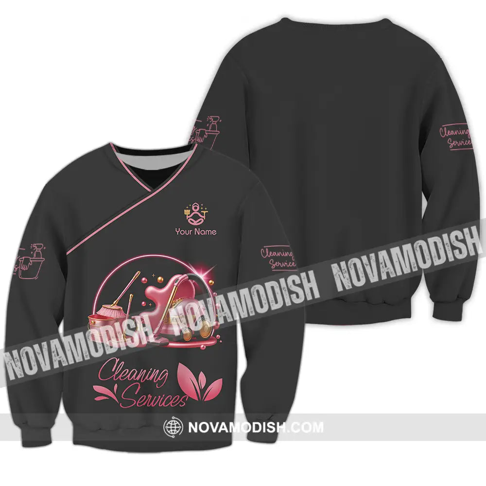 Unisex Shirt - Custom Cleaning Service Shirt Long Sleeve / S T-shirt