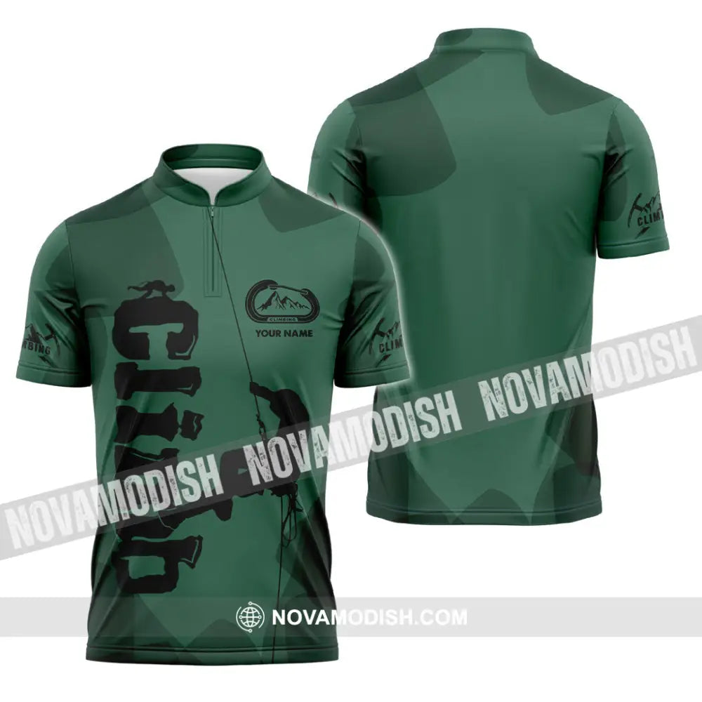 Unisex Shirt - Custom Climb Shirt - Zipper Polo Shirt / S - T-shirt