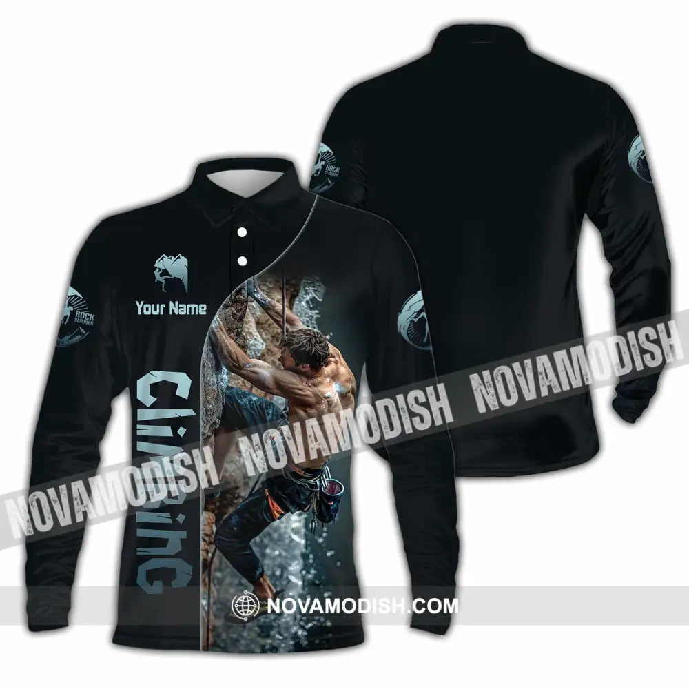 Unisex Shirt - Custom Climbing Shirt - Long Sleeve Polo / S - T-shirt