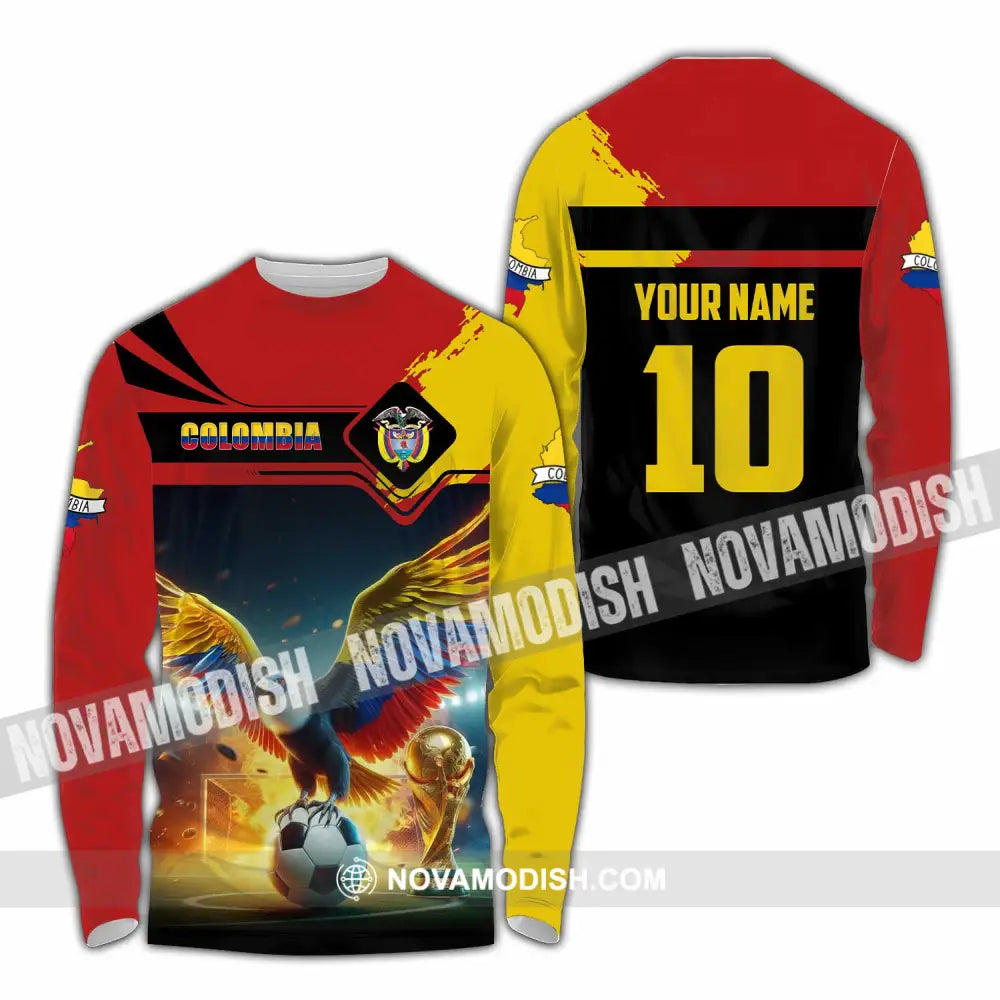 Unisex Shirt - Custom Colombia 3D Shirt Long Sleeve Shirt / S T-shirt