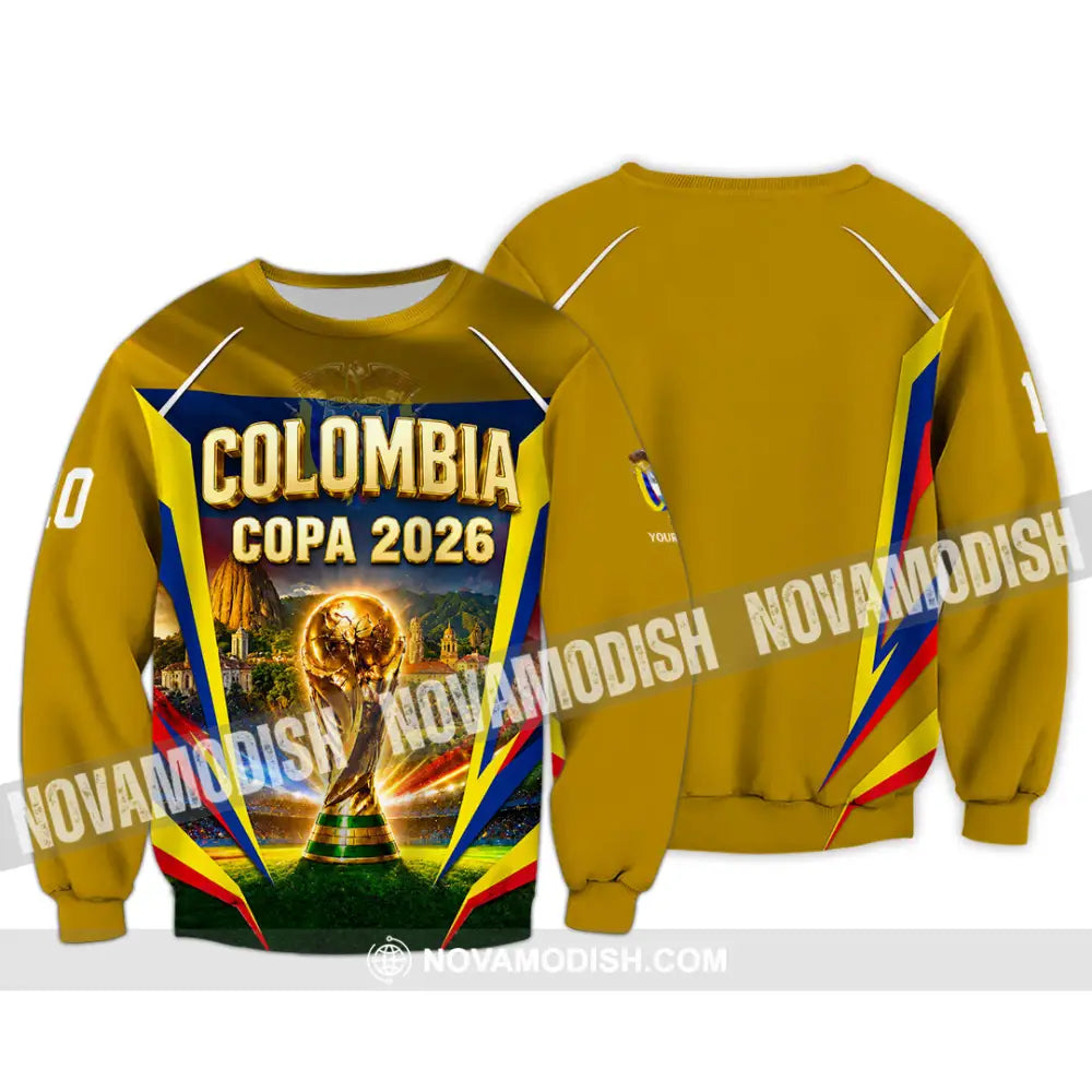 Unisex Shirt - Custom Colombia Copa 2026 Shirt - Long Sleeve / S - T-shirt