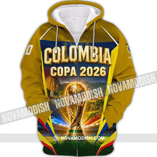Unisex Shirt - Custom Colombia Copa 2026 Shirt - Zipper Hoodie / S - T-shirt
