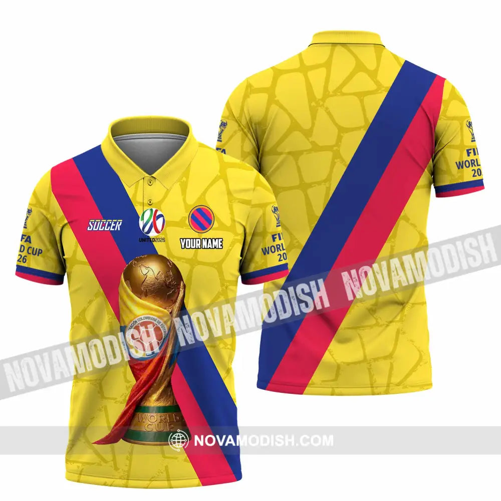Unisex Shirt - Custom Colombia Fifa World Cup 2026 3D Shirt Polo Shirt / S T-shirt