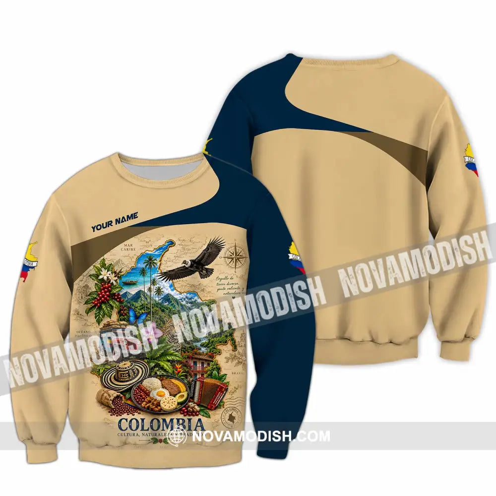 Unisex Shirt - Custom Colombia Shirt - Long Sleeve / S - T-shirt