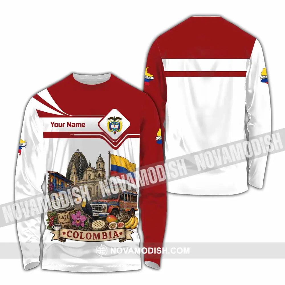 Unisex Shirt - Custom Colombia Shirt - Long Sleeve Shirt / S - T-shirt