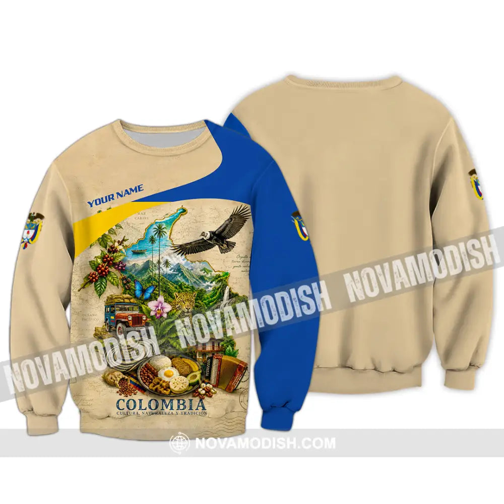 Unisex Shirt - Custom Colombia Shirt - Long Sleeve / S - T-shirt