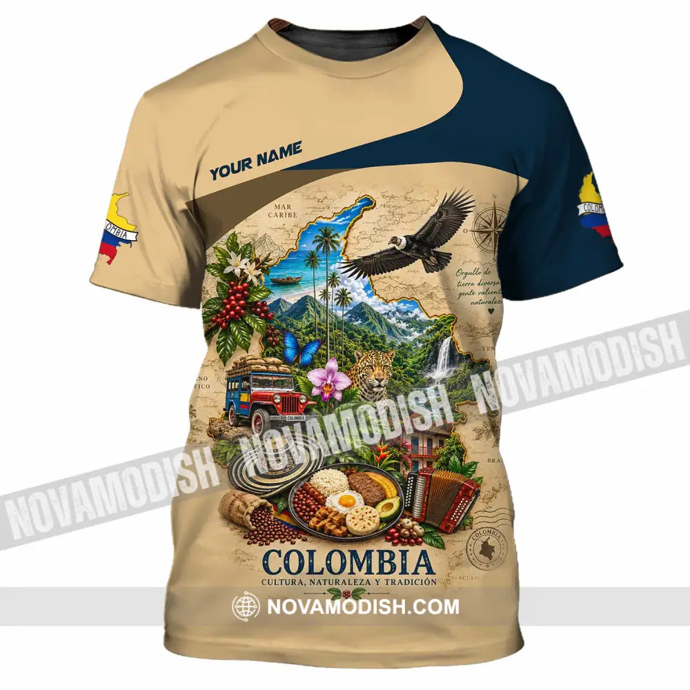 Unisex Shirt - Custom Colombia Shirt - T-Shirt / S - T-shirt