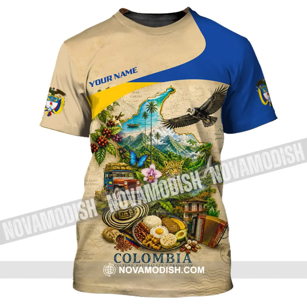 Unisex Shirt - Custom Colombia Shirt - T-Shirt / S - T-shirt