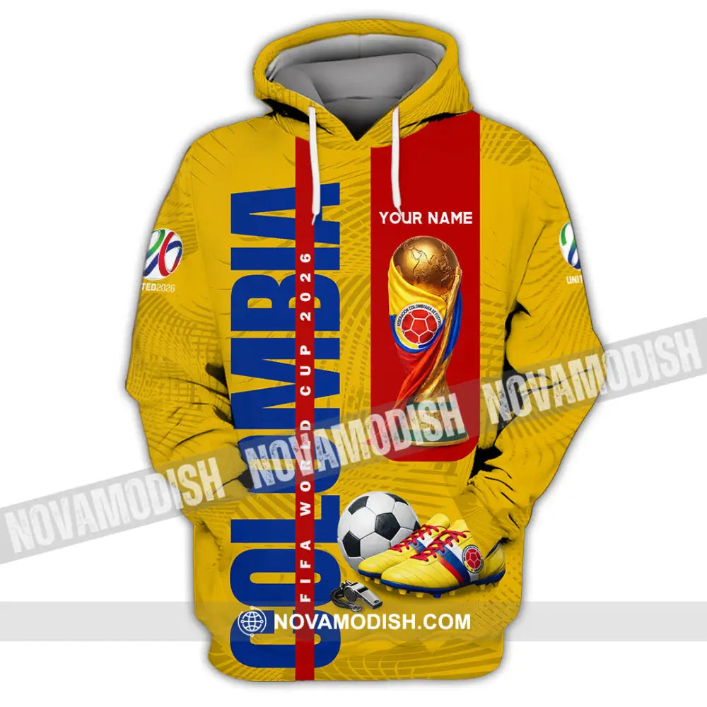 Unisex Shirt - Custom Colombia World Cup 2026 3D Shirt Hoodie / S T-shirt