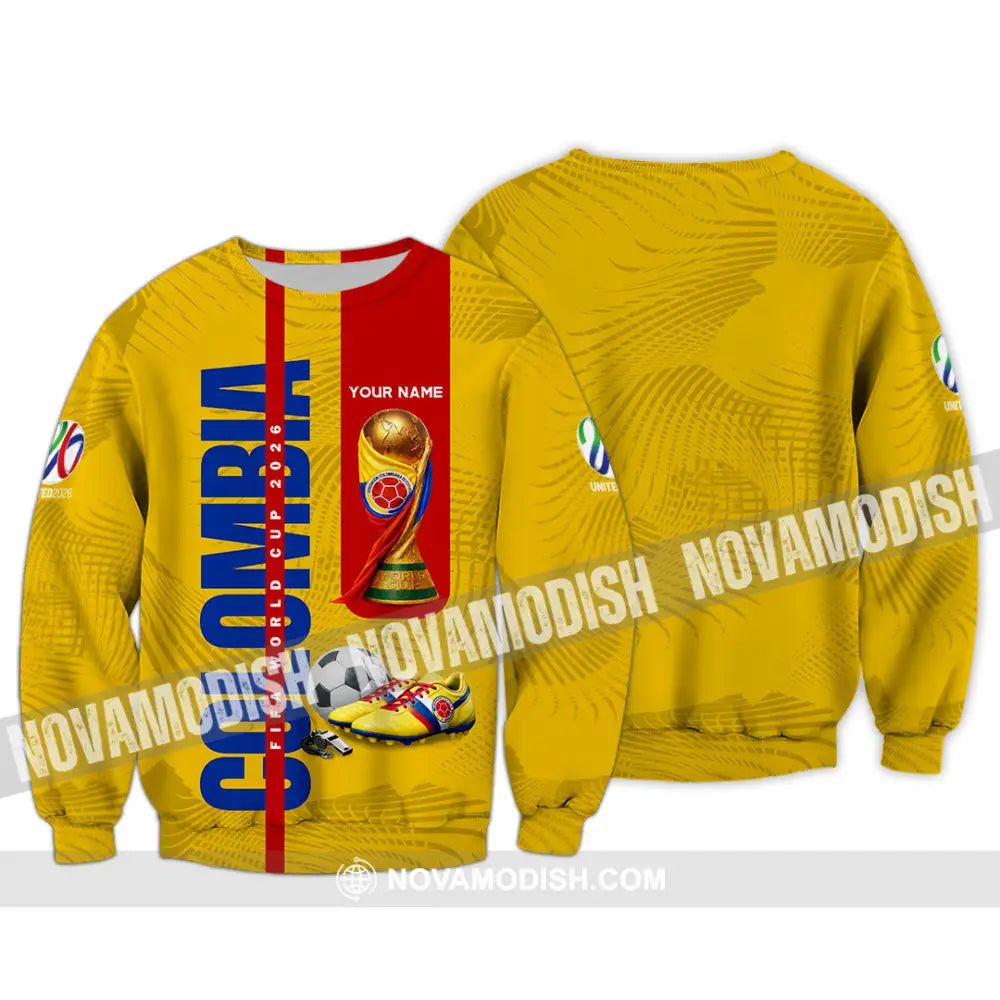 Unisex Shirt - Custom Colombia World Cup 2026 3D Shirt Long Sleeve / S T-shirt