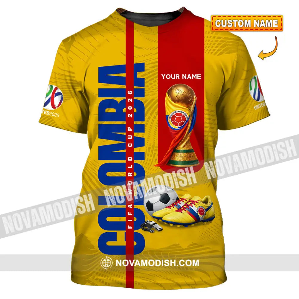 Unisex Shirt - Custom Colombia World Cup 2026 3D Shirt T-shirt