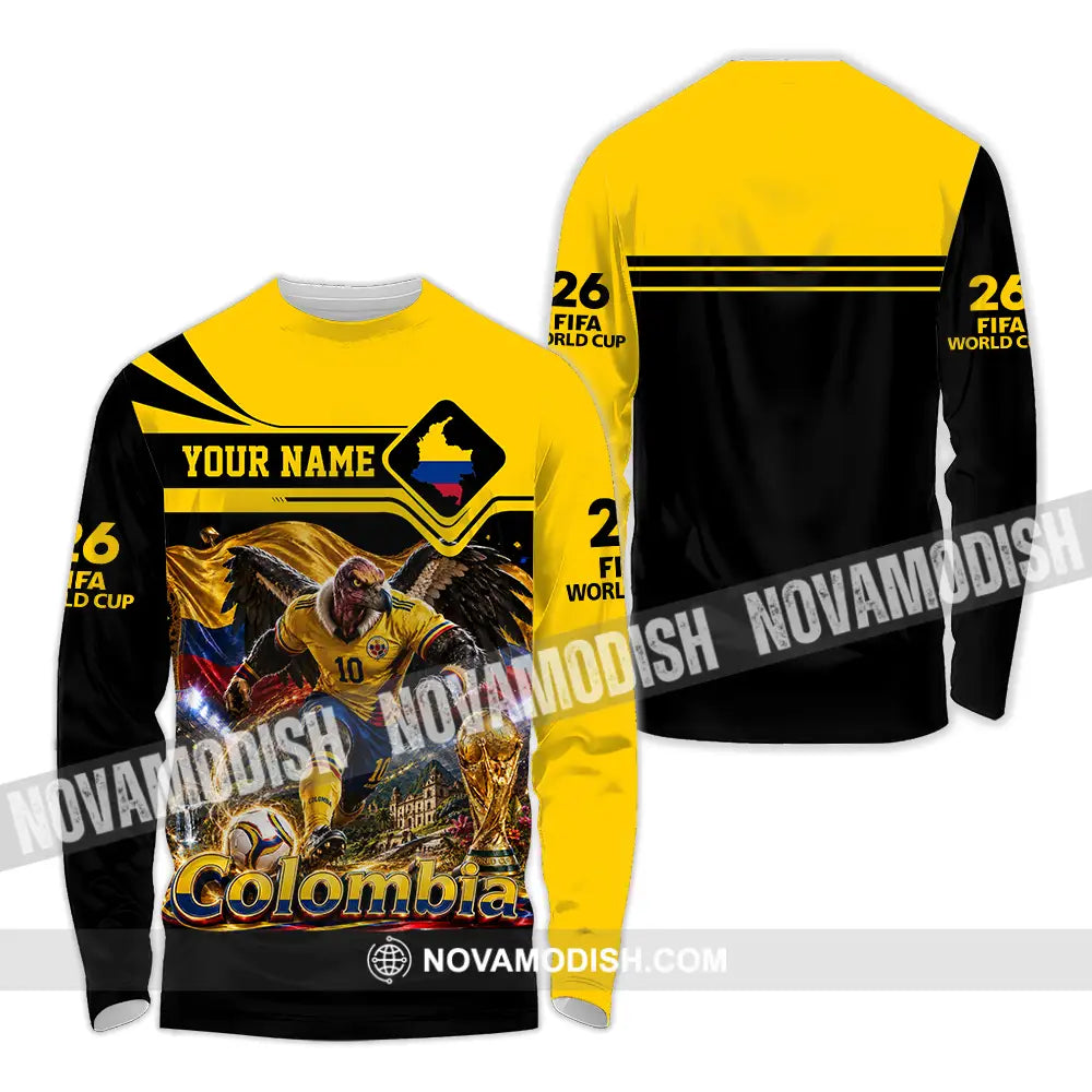 Unisex Shirt - Custom Colombia World Cup 2026 Shirt - Long Sleeve Shirt / S - T-shirt