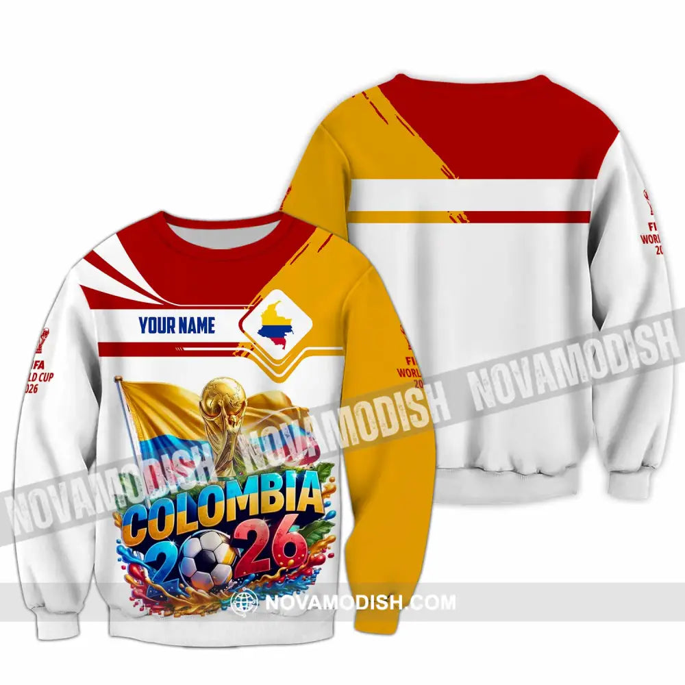 Unisex Shirt - Custom Colombia World Cup 2026 Shirt - Long Sleeve / S - T-shirt