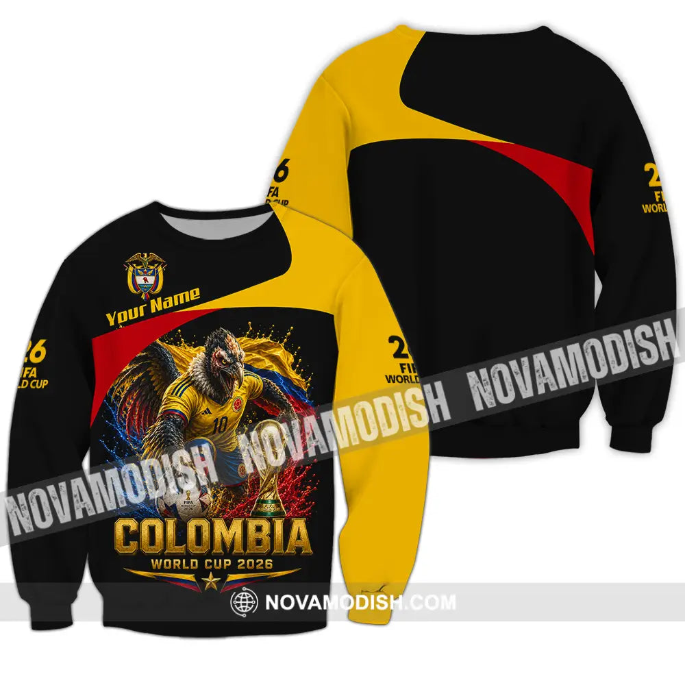 Unisex Shirt - Custom Colombia World Cup 2026 Shirt - Long Sleeve / S - T-shirt