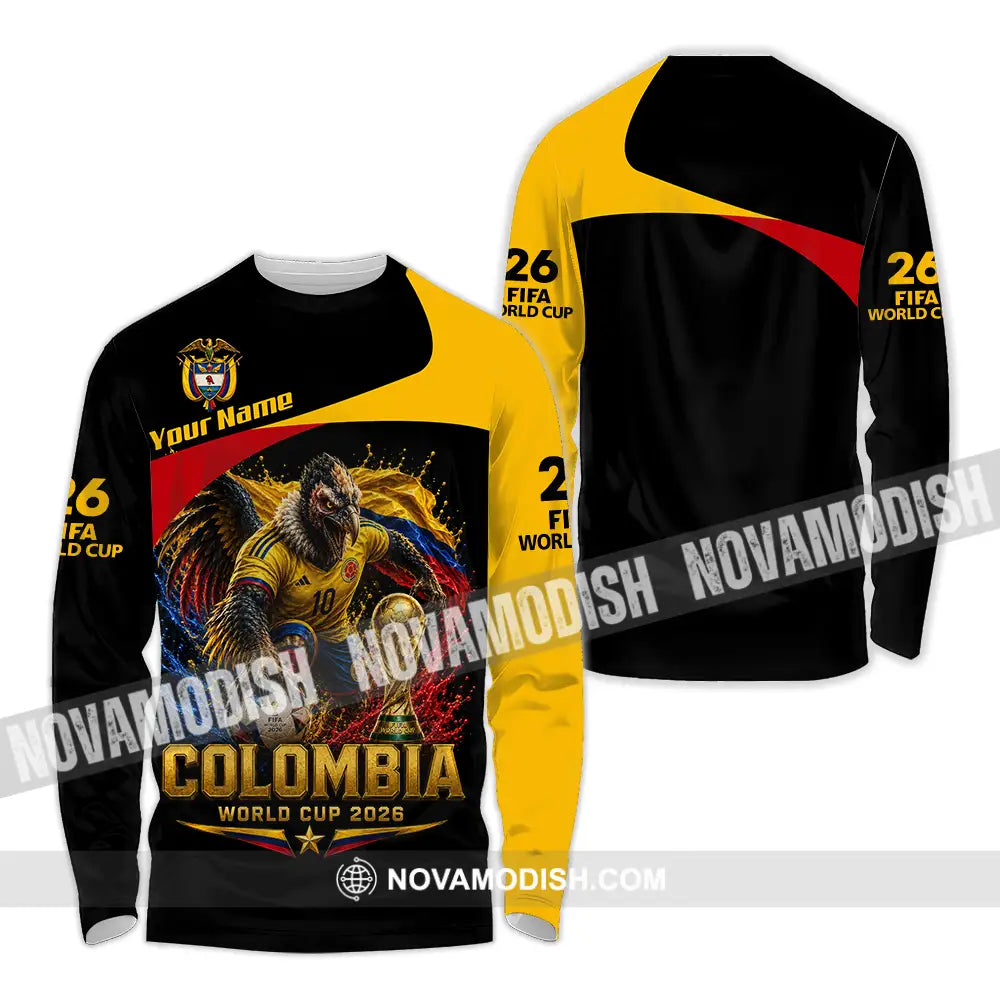 Unisex Shirt - Custom Colombia World Cup 2026 Shirt - Long Sleeve Shirt / S - T-shirt