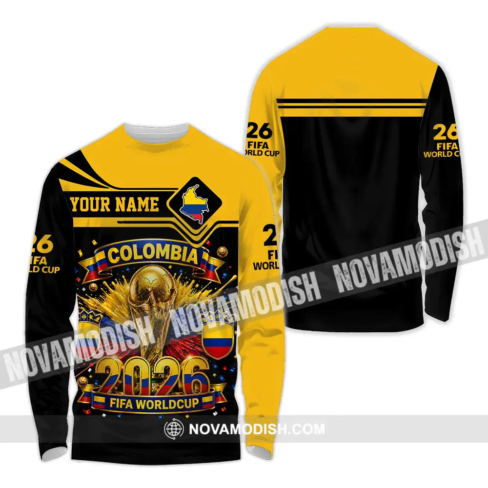 Unisex Shirt - Custom Colombia World Cup 2026 Shirt - Long Sleeve Shirt / S - T-shirt
