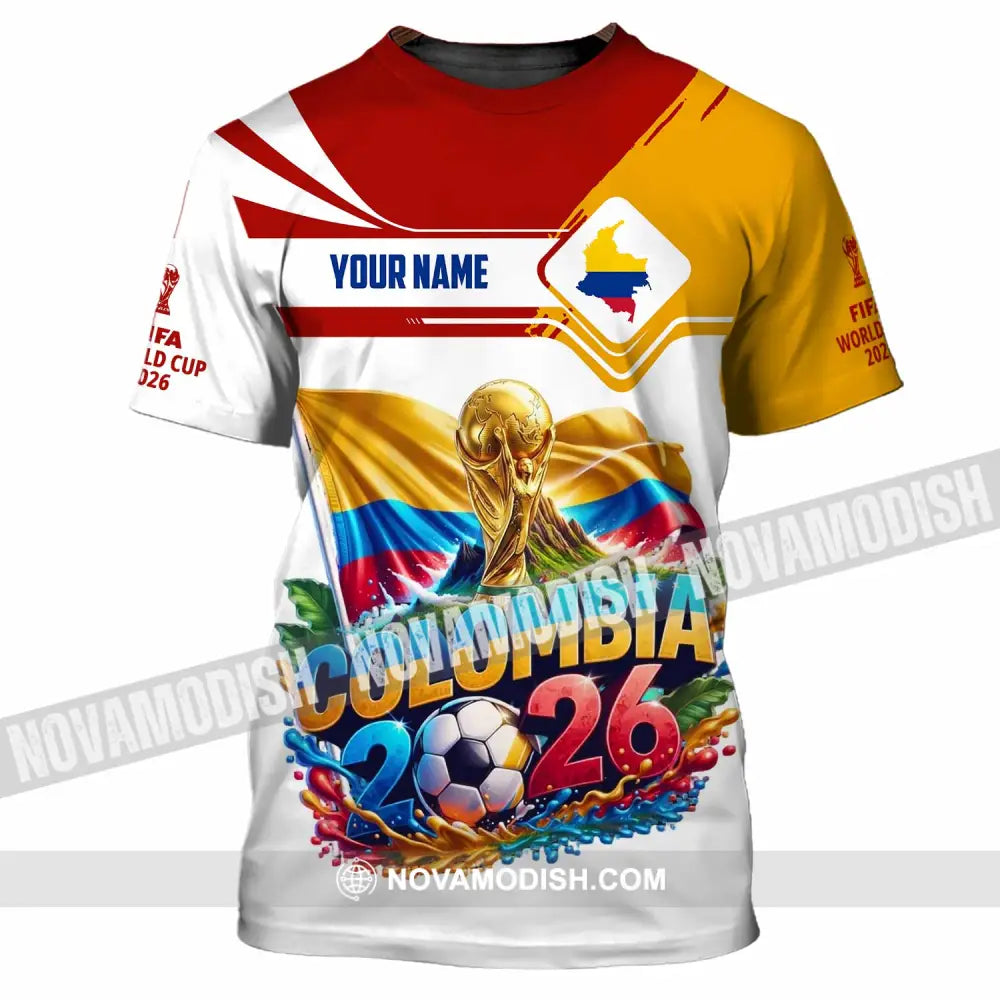 Unisex Shirt - Custom Colombia World Cup 2026 Shirt - T-Shirt / S - T-shirt