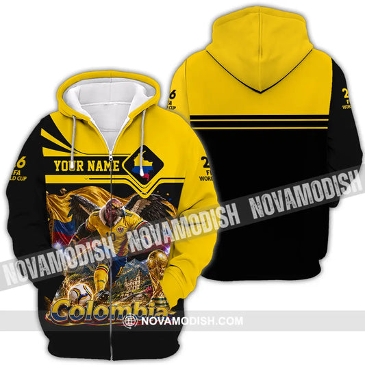 Unisex Shirt - Custom Colombia World Cup 2026 Shirt - Zipper Hoodie / S - T-shirt