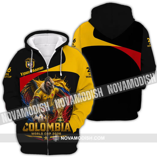 Unisex Shirt - Custom Colombia World Cup 2026 Shirt - Zipper Hoodie / S - T-shirt